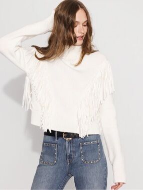 WHBM Fringe Turtleneck